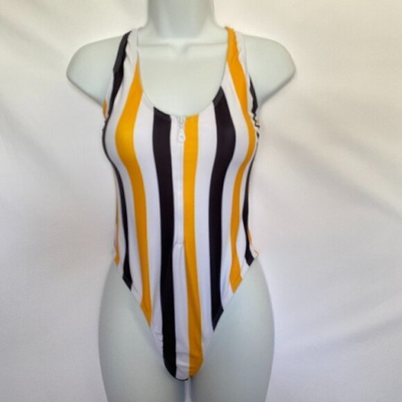Striped One Piece Bathing Suit. NWOT - Picture 1 of 12